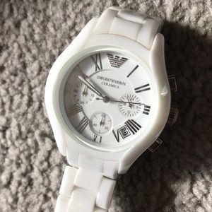 Emporio Armani Ceramica Women White Watch